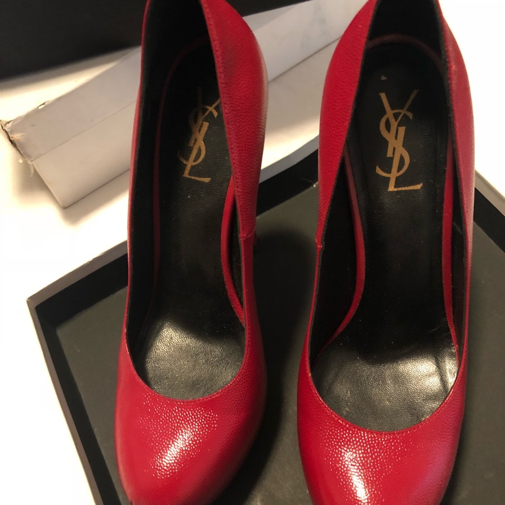 Saint Laurent red pumps